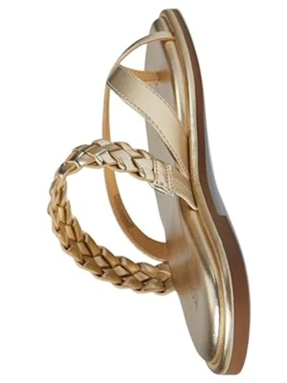 Michael Kors Gold Alba Thong Slide Sandals Size 6.5 - Picture 3 of 3